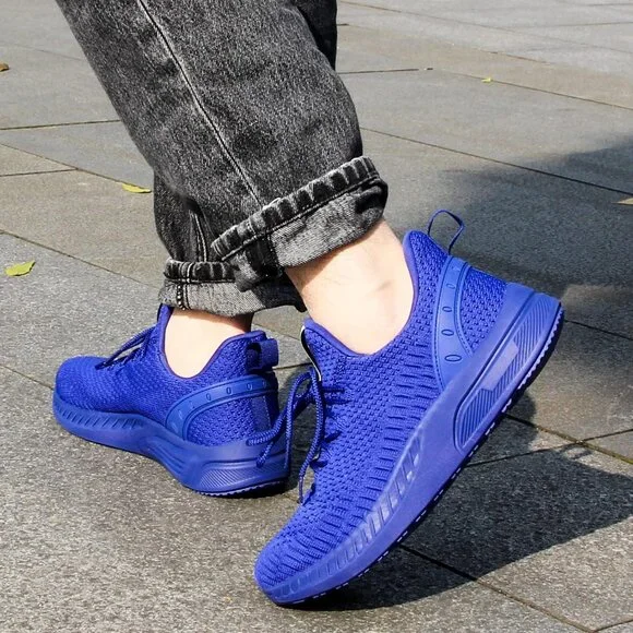 Men's Royal Blue Non Slip Lightweight Workout Breathable Mesh Fashion Sneakers